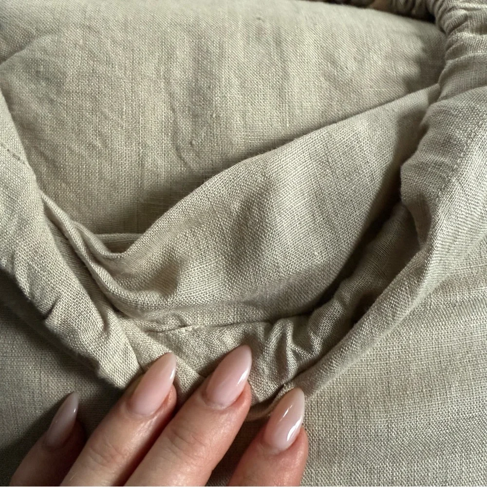 Quince Linen Duvet Cover Set With Two Pillowcases